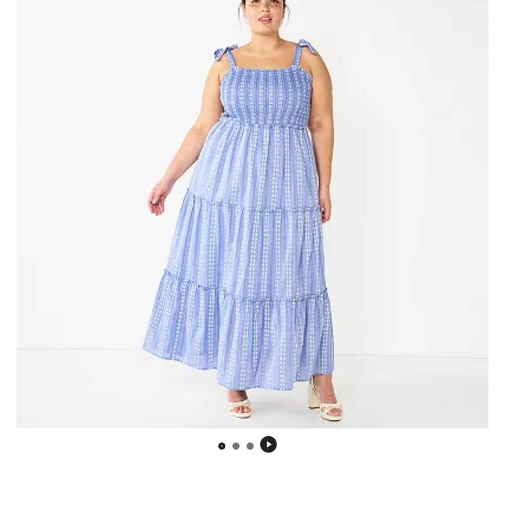 DRAPER JAMES RSVP Tiered Maxi Dress with Bow Straps